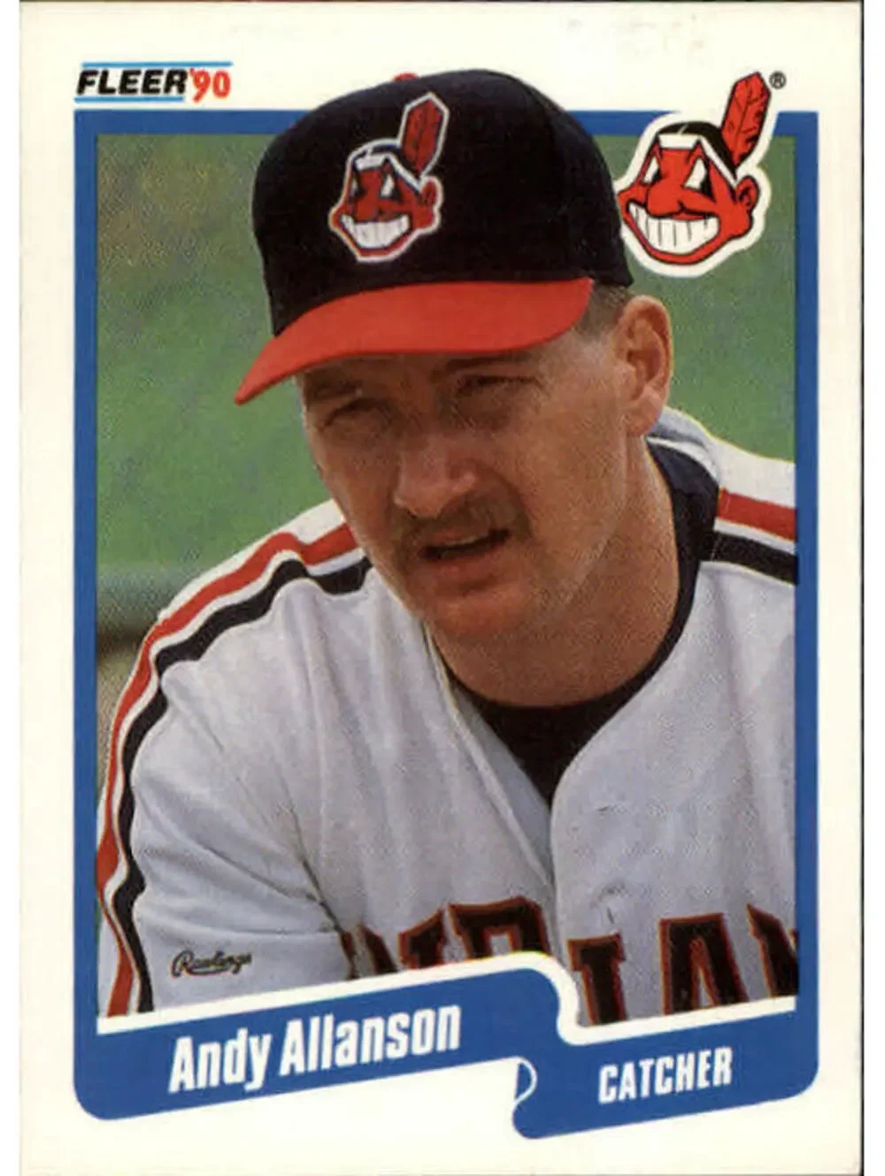 1990 Andy Allanson Fleer Baseball Card #483